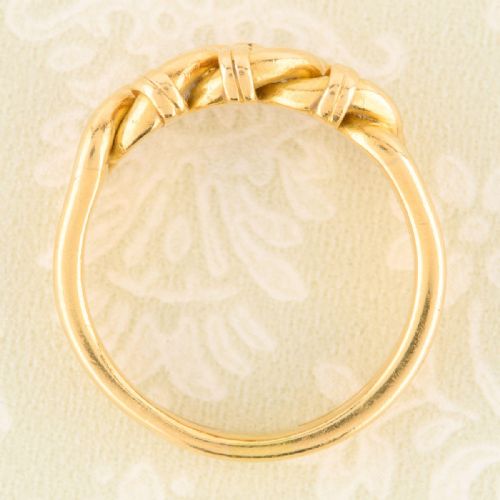 VICTORIAN 18CT GOLD LOVERS KNOT RING - ADDITIONAL PHOTO 5