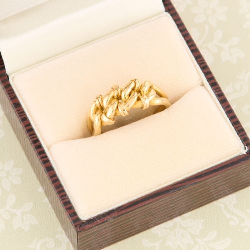 VICTORIAN 18CT GOLD LOVERS KNOT RING - ADDITIONAL PHOTO 7