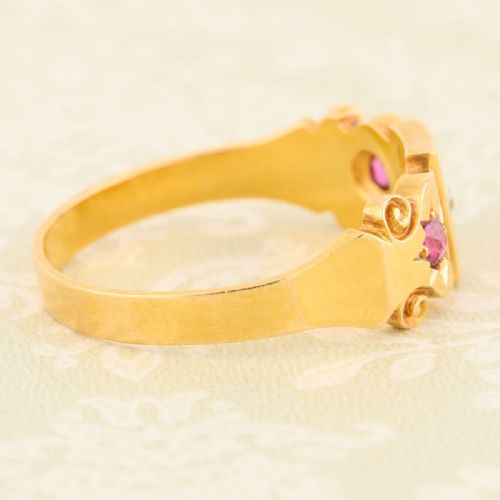 18CT GOLD RUBY DIAMOND GYPSY RING - ADDITIONAL PHOTO 4