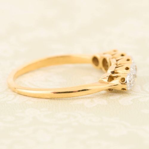 18CT GOLD 5 STONE DIAMOND RING 024 CARAT - ADDITIONAL PHOTO 4
