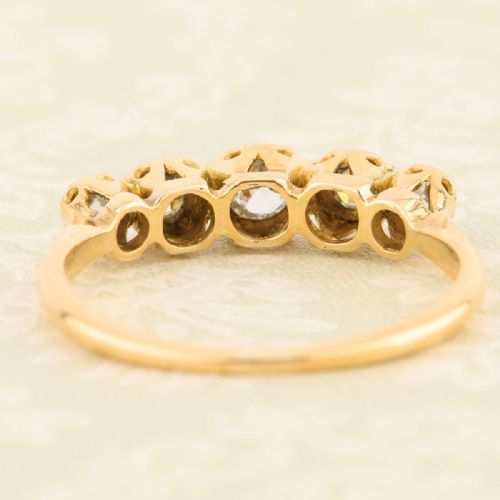 18CT GOLD 5 STONE DIAMOND RING 024 CARAT - ADDITIONAL PHOTO 5