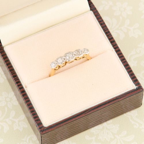 18CT GOLD 5 STONE DIAMOND RING 024 CARAT - ADDITIONAL PHOTO 8