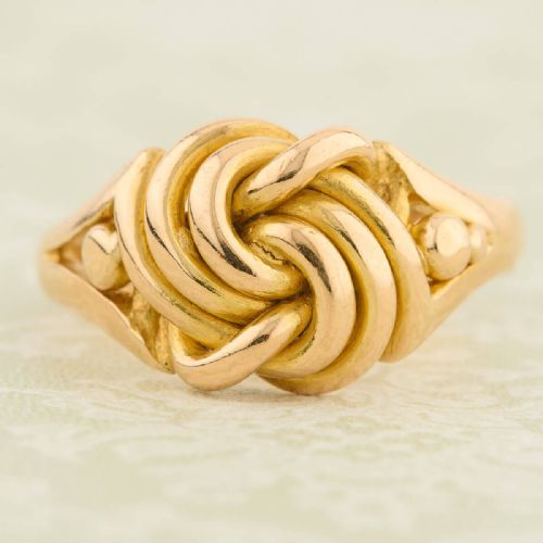 edwardian 18ct gold knot ring - CATEGORY: ANTIQUE JEWELLERY - DATED 1900