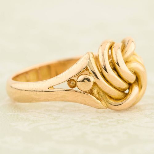 EDWARDIAN 18CT GOLD KNOT RING - ADDITIONAL PHOTO 2