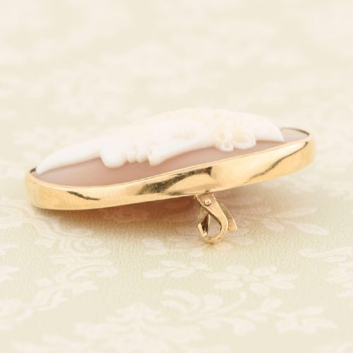 9CT GOLD CAMEO BROOCH - ADDITIONAL PHOTO 3