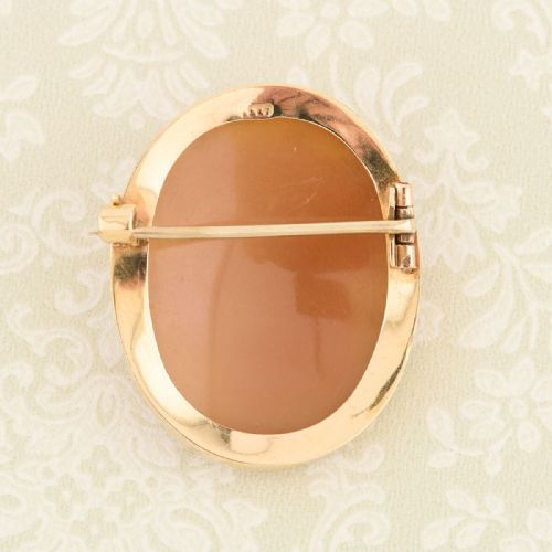 9CT GOLD CAMEO BROOCH - ADDITIONAL PHOTO 4