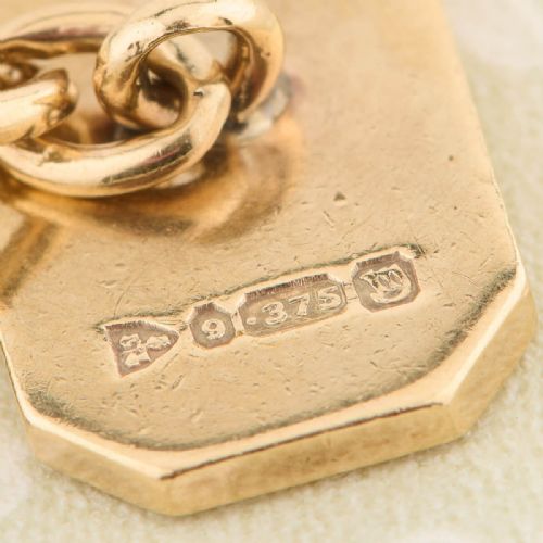 9CT GOLD RECTANGLE CHAIN CUFFLINKS 193738 - ADDITIONAL PHOTO 4