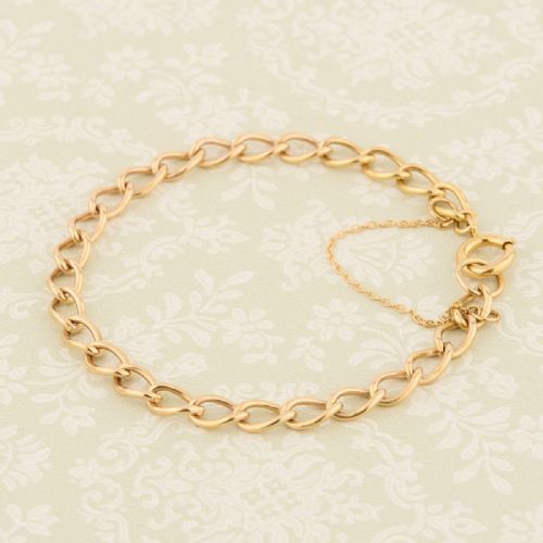 9CT GOLD 7 CURB BRACELET 194950 - ADDITIONAL PHOTO 2