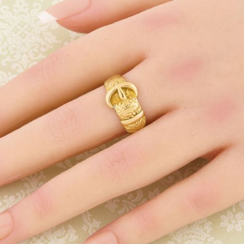 18CT GOLD BUCKLE RING - ADDITIONAL PHOTO 1