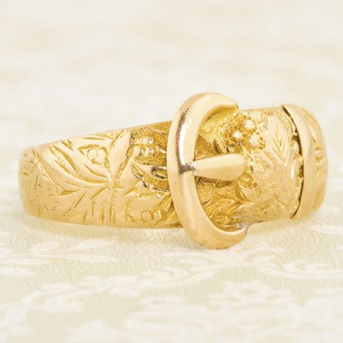 18CT GOLD BUCKLE RING - ADDITIONAL PHOTO 2