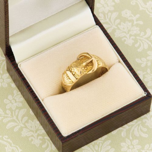 18CT GOLD BUCKLE RING - ADDITIONAL PHOTO 7