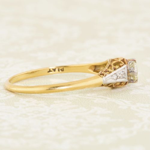 18CT GOLD SOLITAIRE DIAMOND RING - ADDITIONAL PHOTO 2