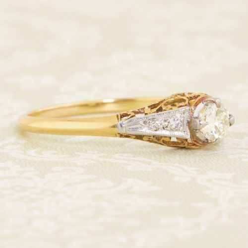 18CT GOLD SOLITAIRE DIAMOND RING - ADDITIONAL PHOTO 4