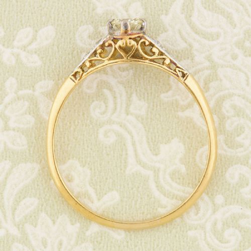 18CT GOLD SOLITAIRE DIAMOND RING - ADDITIONAL PHOTO 8