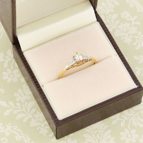 18CT GOLD SOLITAIRE DIAMOND RING - ADDITIONAL PHOTO 10