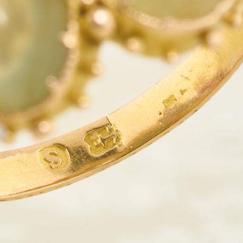 VICTORIAN 18CT GOLD CATS EYE CHRYSOBERYL DRESS RING - ADDITIONAL PHOTO 6