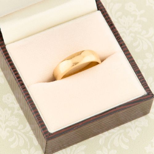 22CT GOLD WEDDING BAND RING 19591960 - ADDITIONAL PHOTO 1