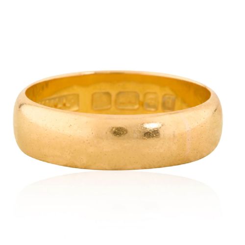 22CT GOLD WEDDING BAND RING 19591960 - ADDITIONAL PHOTO 2