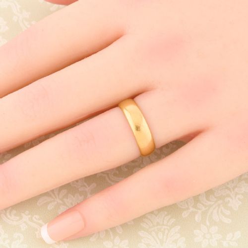 22CT GOLD WEDDING BAND RING 19591960 - ADDITIONAL PHOTO 3