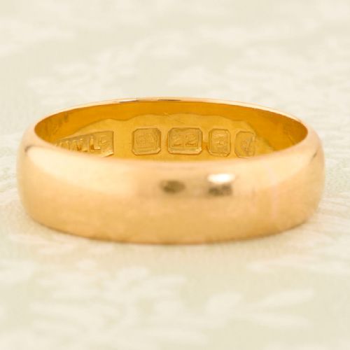 22CT GOLD WEDDING BAND RING 19591960 - ADDITIONAL PHOTO 5