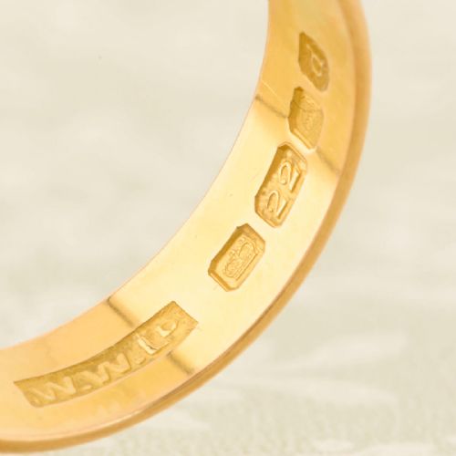 22CT GOLD WEDDING BAND RING 19591960 - ADDITIONAL PHOTO 6