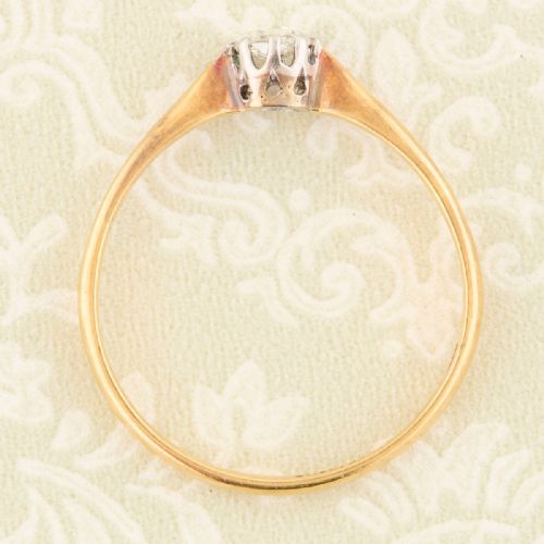 18CT GOLD OLD CUT DIAMOND SOLITAIRE RING - ADDITIONAL PHOTO 5