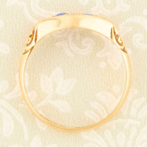 18CT GOLD SAPPHIRE DIAMOND DRESS RING - ADDITIONAL PHOTO 5