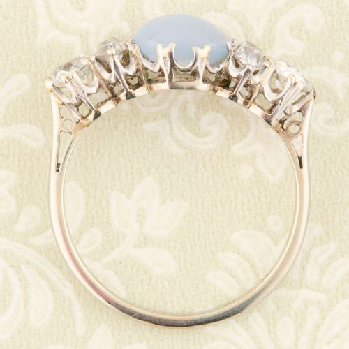18CT GOLD STAR SAPPHIRE DIAMOND DRESS RING - ADDITIONAL PHOTO 5