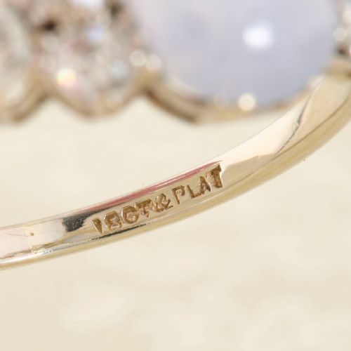18CT GOLD STAR SAPPHIRE DIAMOND DRESS RING - ADDITIONAL PHOTO 6