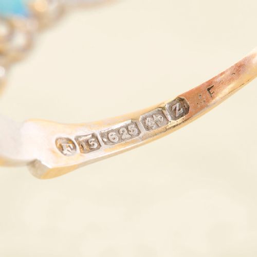 15CT GOLD 5 STONE OPAL RING - ADDITIONAL PHOTO 4