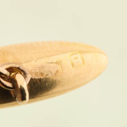 15CT GOLD ENGRAVED BULLET CUFFLINKS - ADDITIONAL PHOTO 3
