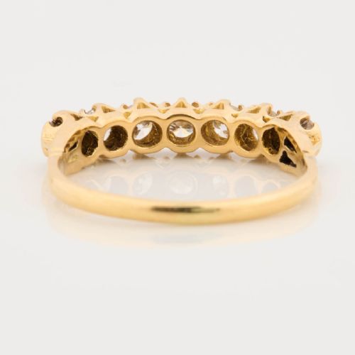 VINTAGE 18CT GOLD 7 STONE DIAMOND ETERNITY RING 070 CARAT - ADDITIONAL PHOTO 5