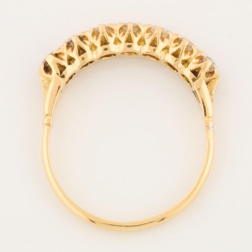 VINTAGE 18CT GOLD 7 STONE DIAMOND ETERNITY RING 070 CARAT - ADDITIONAL PHOTO 6