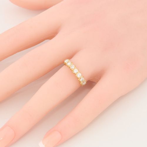 VINTAGE 18CT GOLD 7 STONE DIAMOND ETERNITY RING 070 CARAT - ADDITIONAL PHOTO 9