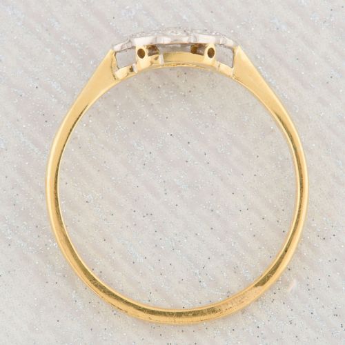 VINTAGE 18CT GOLD DIAMOND DRESS RING - ADDITIONAL PHOTO 5