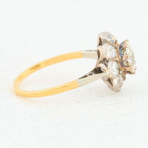 18CT GOLD DIAMOND CLUSTER RING - ADDITIONAL PHOTO 3