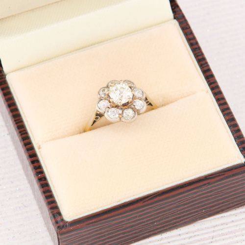 18CT GOLD DIAMOND CLUSTER RING - ADDITIONAL PHOTO 6