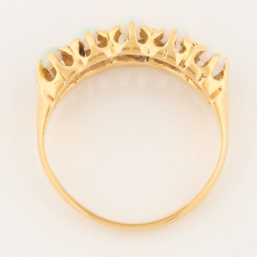 18CT GOLD 5 STONE OPAL RING - ADDITIONAL PHOTO 5