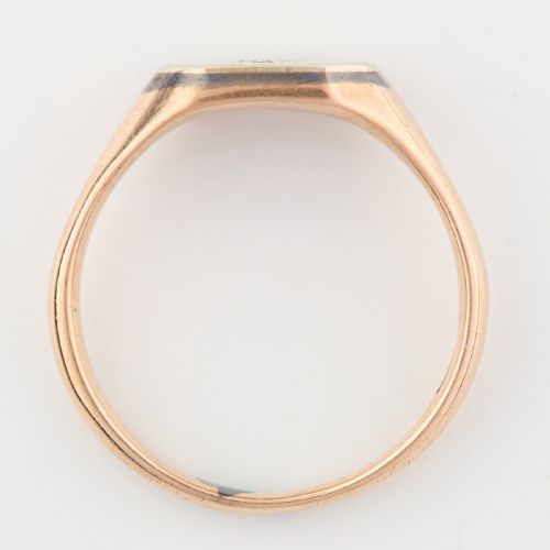 9CT GOLD DIAMOND SIGNET RING 19221923 SIZE S - ADDITIONAL PHOTO 4