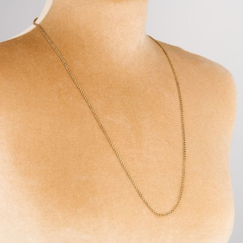 9CT GOLD 25 DOUBLE BELCHER CHAIN NECKLACE - ADDITIONAL PHOTO 1