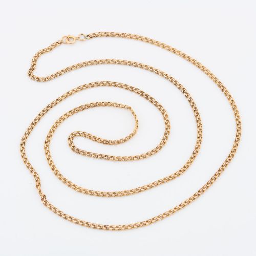 9CT GOLD 25 DOUBLE BELCHER CHAIN NECKLACE - ADDITIONAL PHOTO 2