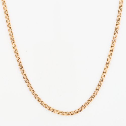 9CT GOLD 25 DOUBLE BELCHER CHAIN NECKLACE - ADDITIONAL PHOTO 3
