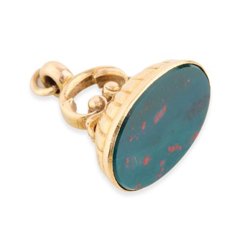 9ct Gold Bloodstone Fob