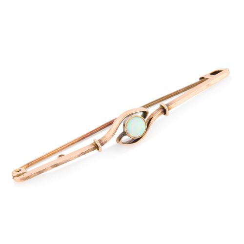 9ct Gold Opal Bar Brooch