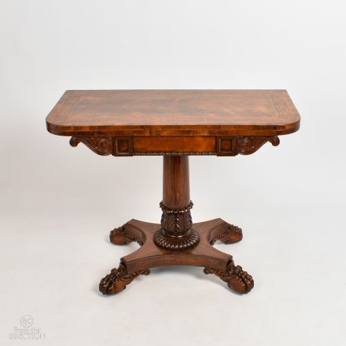 William IV Rosewood Card Table by George Bullock