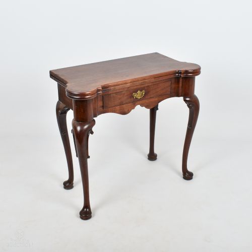 George II Irish Mahogany Fold-Out Card Table Circa 1780