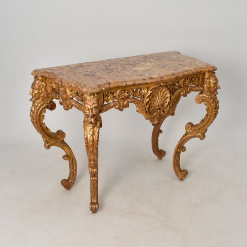 19th Century Gilt and Marble Console Table