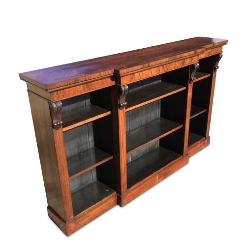 regency period rosewood bookcase c 1820 - CATEGORY: ANTIQUE BOOKCASES - DATED REGENCY