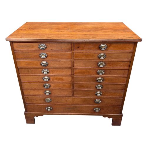 19TH CENTURY ANGLO INDIAN SOLID TEAK CHEST OF SIXTEEN DRAWERS - ADDITIONAL PHOTO 1