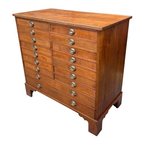 19TH CENTURY ANGLO INDIAN SOLID TEAK CHEST OF SIXTEEN DRAWERS - ADDITIONAL PHOTO 2